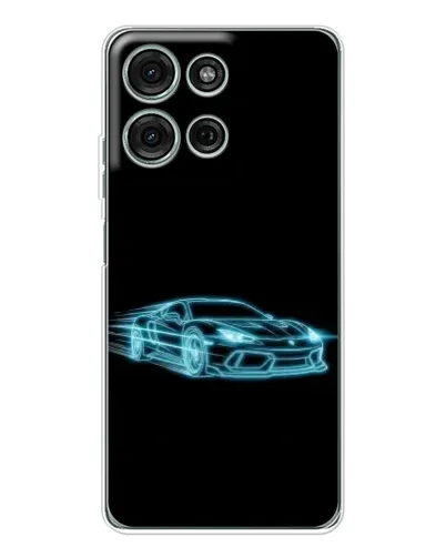 Чехол для Motorola Moto G15 с картинкой «Неоновый контур Lamborghini» Чехол для Motorola Moto G15 с картинкой «Неоновый контур Lamborghini»