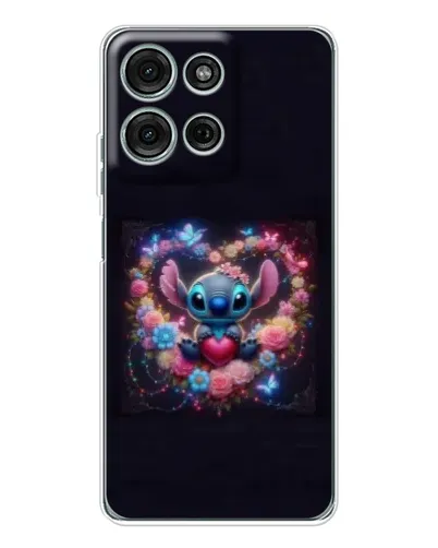 Чехол для Motorola Moto G15 с картинкой «Stitch в цветах» Чехол для Motorola Moto G15 с картинкой «Stitch в цветах»