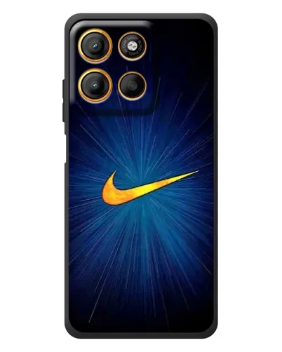 Чехол для Motorola Moto G17 Power с картинкой «Синий пульс Nike» Чехол для Motorola Moto G17 Power с картинкой «Синий пульс Nike»