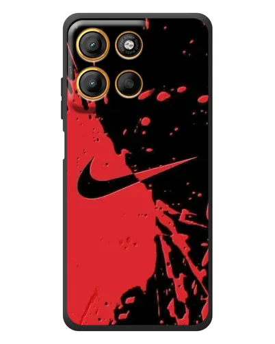 Чехол для Motorola Moto G17 Power с картинкой «Красные брызги Nike» Чехол для Motorola Moto G17 Power с картинкой «Красные брызги Nike»