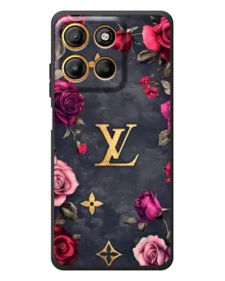 Чехол для Motorola Moto G17 Power с картинкой «Цветочный Louis Vuitton»