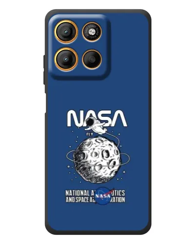 Чехол для Motorola Moto G17 Power с картинкой «NASA — лунная миссия» Чехол для Motorola Moto G17 Power с картинкой «NASA — лунная миссия»