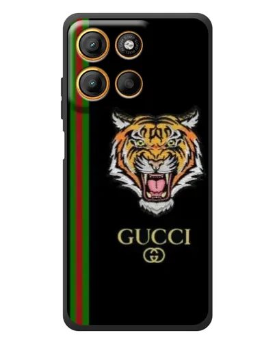 Чехол для Motorola Moto G17 Power с картинкой «Тигр Gucci»