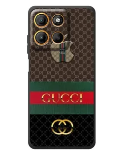 Чехол для Motorola Moto G17 Power с картинкой «Gucci — брендированный десерт»