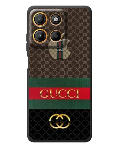 Чехол для Motorola Moto G17 Power с картинкой «Gucci — брендированный десерт»