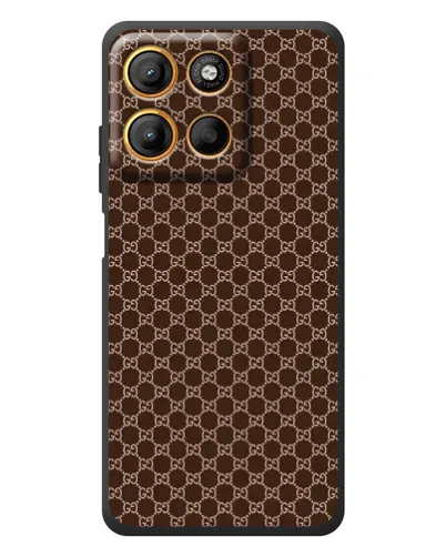 Чехол для Motorola Moto G17 Power с картинкой «Gucci — шоколадная сетка» Чехол для Motorola Moto G17 Power с картинкой «Gucci — шоколадная сетка»