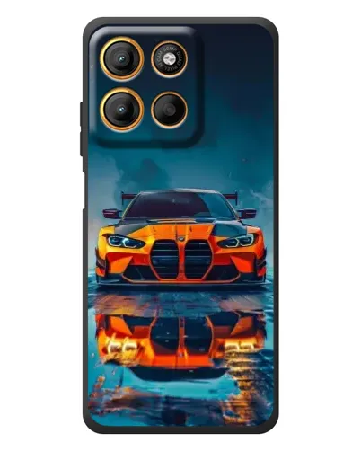 Чехол для Motorola Moto G17 Power с картинкой «BMW — золотая эмблема» Чехол для Motorola Moto G17 Power с картинкой «BMW — золотая эмблема»