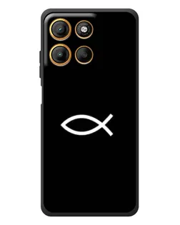 Чохол для Motorola Moto G17 Power з картинкою «Символ риби Jesus»
