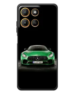 Чехол для Motorola Moto G17 Power с картинкой «Mercedes — неоновый лого»