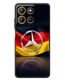Чехол для Motorola Moto G17 Power с картинкой «Mercedes — флаг Германии»