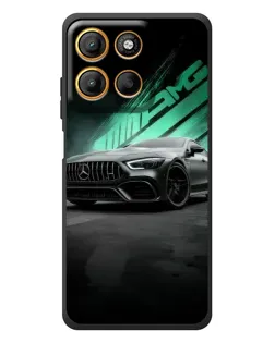 Чехол для Motorola Moto G17 Power с картинкой «Темный Mercedes AMG»