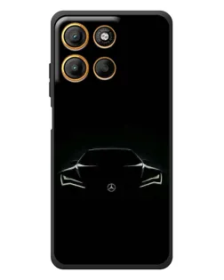 Чехол для Motorola Moto G17 Power с картинкой «Mercedes — силуэт авто»