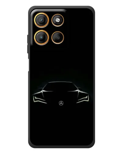 Чехол для Motorola Moto G17 Power с картинкой «Mercedes — силуэт авто» Чехол для Motorola Moto G17 Power с картинкой «Mercedes — силуэт авто»