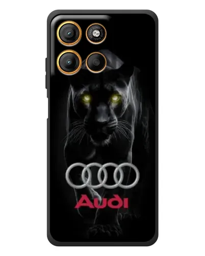 Чехол для Motorola Moto G17 Power с картинкой «Пантера и Audi» Чехол для Motorola Moto G17 Power с картинкой «Пантера и Audi»
