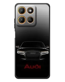 Чехол для Motorola Moto G17 Power с картинкой «Audi — градиентный контур»
