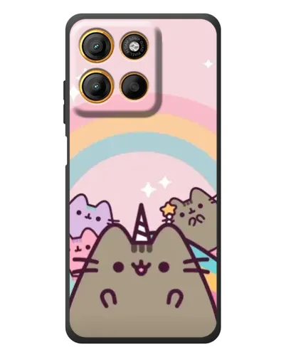 Чехол для Motorola Moto G17 Power с картинкой «Единорог Pusheen»