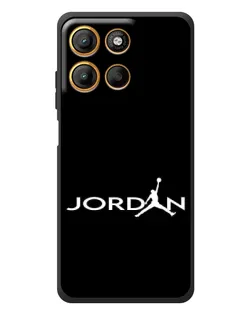 Чехол для Motorola Moto G17 с картинкой «Jordan White Logo»