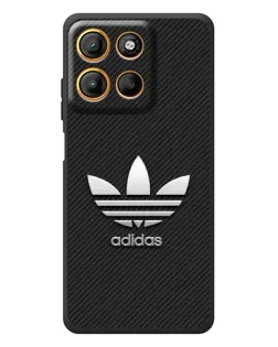 Чехол для Motorola Moto G17 с картинкой «Adidas Карбоновая текстура»