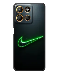 Чехол для Motorola Moto G17 с картинкой «Неоновый контур Nike»