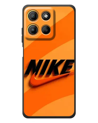 Чехол для Motorola Moto G17 с картинкой «Оранжевый драйв Nike»
