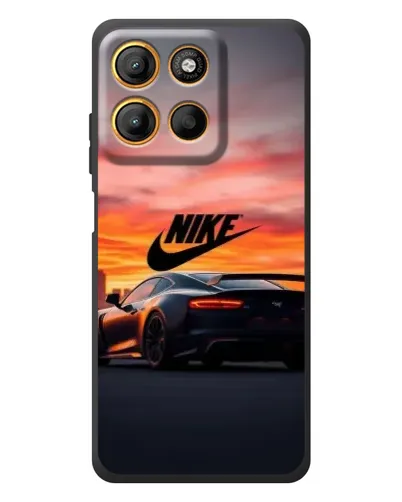 Чехол для Motorola Moto G17 с картинкой «Nike и суперкар»
