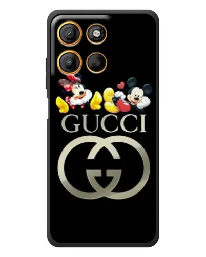 Чехол для Motorola Moto G17 с картинкой «Gucci — герои Disney»