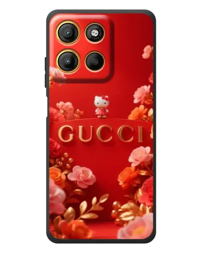 Чехол для Motorola Moto G17 с картинкой «Gucci — золотой сад»