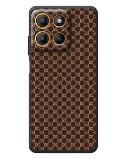 Чехол для Motorola Moto G17 с картинкой «Gucci — шоколадная сетка» Чехол для Motorola Moto G17 с картинкой «Gucci — шоколадная сетка»