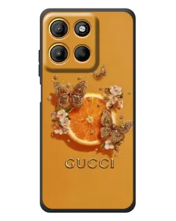 Чехол для Motorola Moto G17 с картинкой «Gucci — золотые бабочки» Чехол для Motorola Moto G17 с картинкой «Gucci — золотые бабочки»