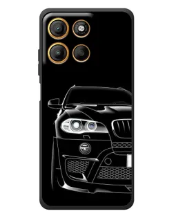 Чехол для Motorola Moto G17 с картинкой «Темный силуэт BMW»