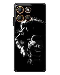 Чехол для Motorola Moto G17 с картинкой «BMW и лев»