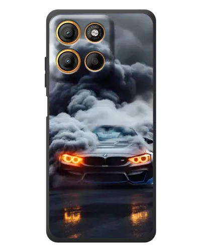 Чехол для Motorola Moto G17 с картинкой «BMW в дыму» Чехол для Motorola Moto G17 с картинкой «BMW в дыму»