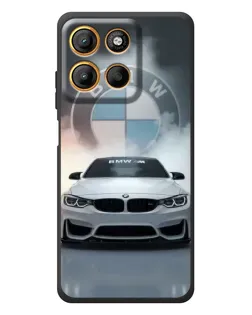 Чехол для Motorola Moto G17 с картинкой «BMW в белом дыму»