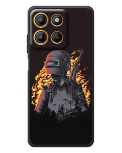 Чехол для Motorola Moto G17 с картинкой «PUBG — огненный силуэт» Чехол для Motorola Moto G17 с картинкой «PUBG — огненный силуэт»