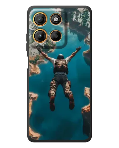 Чехол для Motorola Moto G17 с картинкой «PUBG — свободное падение» Чехол для Motorola Moto G17 с картинкой «PUBG — свободное падение»