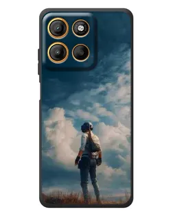 Чехол для Motorola Moto G17 с картинкой «Герой PUBG на скале» Чехол для Motorola Moto G17 с картинкой «Герой PUBG на скале»