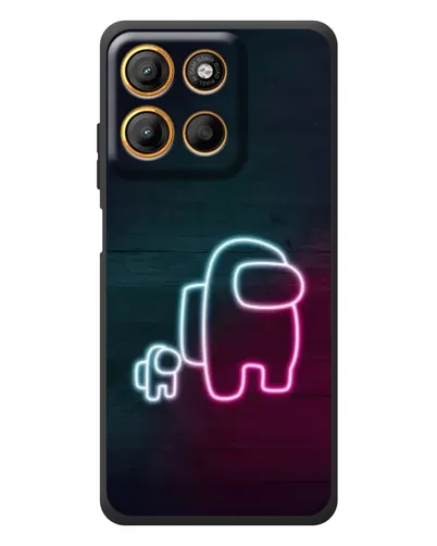 Чехол для Motorola Moto G17 с картинкой «Among Us неон-арт» Чехол для Motorola Moto G17 с картинкой «Among Us неон-арт»