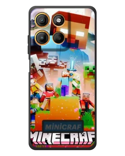 Чехол для Motorola Moto G17 с картинкой «Minecraft герои игры»