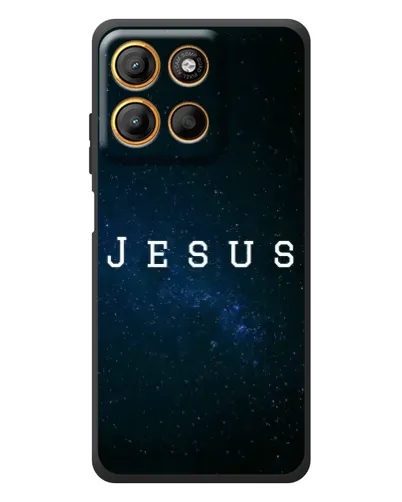 Чехол для Motorola Moto G17 с картинкой «Звездное небо Jesus»