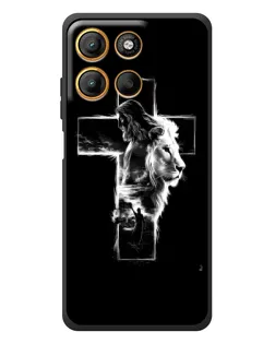 Чехол для Motorola Moto G17 с картинкой «Сияющий крест Jesus»
