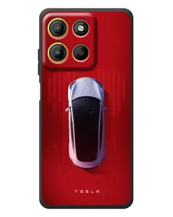 Чехол для Motorola Moto G17 с картинкой «Tesla Top View»