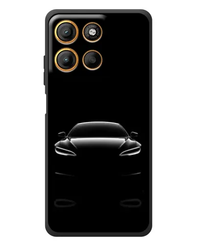 Чехол для Motorola Moto G17 с картинкой «Силуэт Tesla Night»