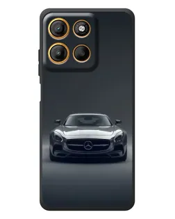 Чехол для Motorola Moto G17 с картинкой «Mercedes на черном»