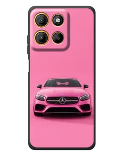 Чехол для Motorola Moto G17 с картинкой «Розовый Mercedes AMG»