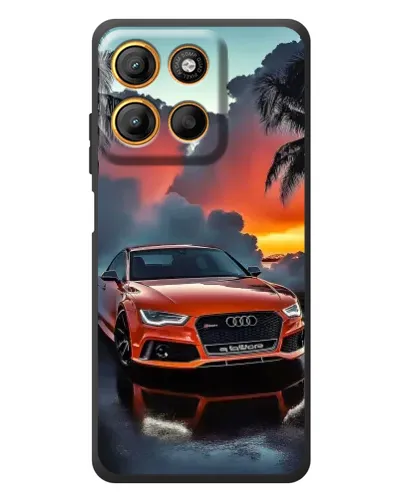 Чехол для Motorola Moto G17 с картинкой «Audi — закат» Чехол для Motorola Moto G17 с картинкой «Audi — закат»