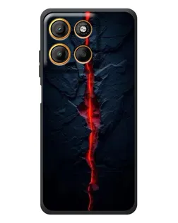 Чехол для Motorola Moto G17 с картинкой «Kрасная лавовая трещина»