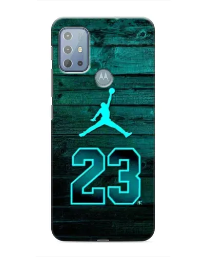 Чехол для Motorola MOTO G20 с картинкой «Jordan Cyan 23»