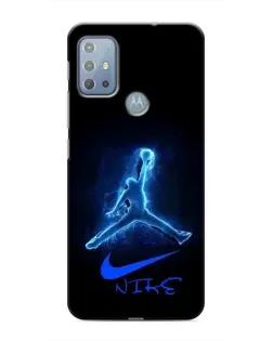 Чехол для Motorola MOTO G20 с картинкой «Jordan Neon Blue» Чехол для Motorola MOTO G20 с картинкой «Jordan Neon Blue»