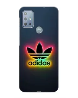 Чехол для Motorola MOTO G20 с картинкой «Неоновый Adidas»