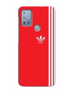 Чехол для Motorola MOTO G20 с картинкой «Красный минимализм Adidas»